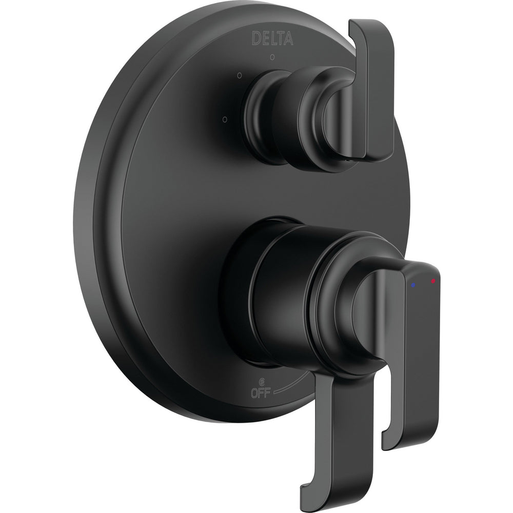 Delta Tetra 17 Series Integrated Diverter Trim 3-Set - Matte Black