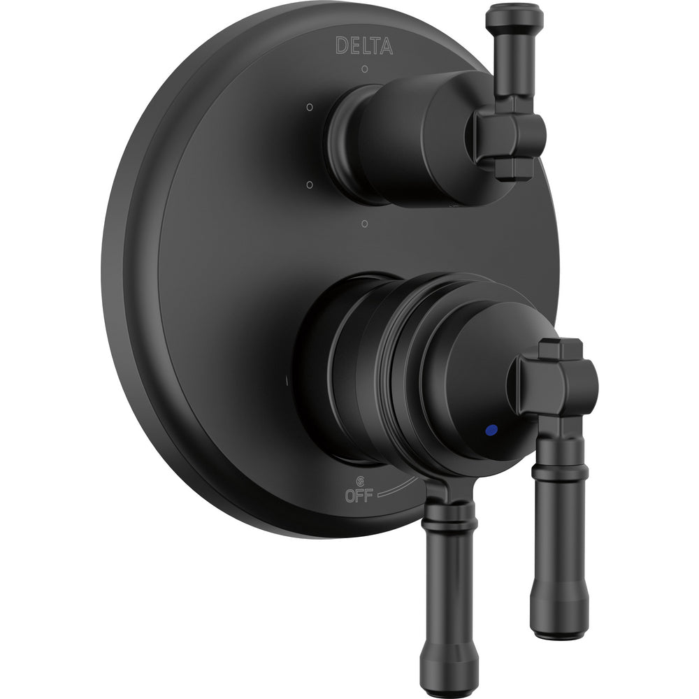 Delta Broderick 17 Series Integrated Diverter Trim 6-Se - Matte Black