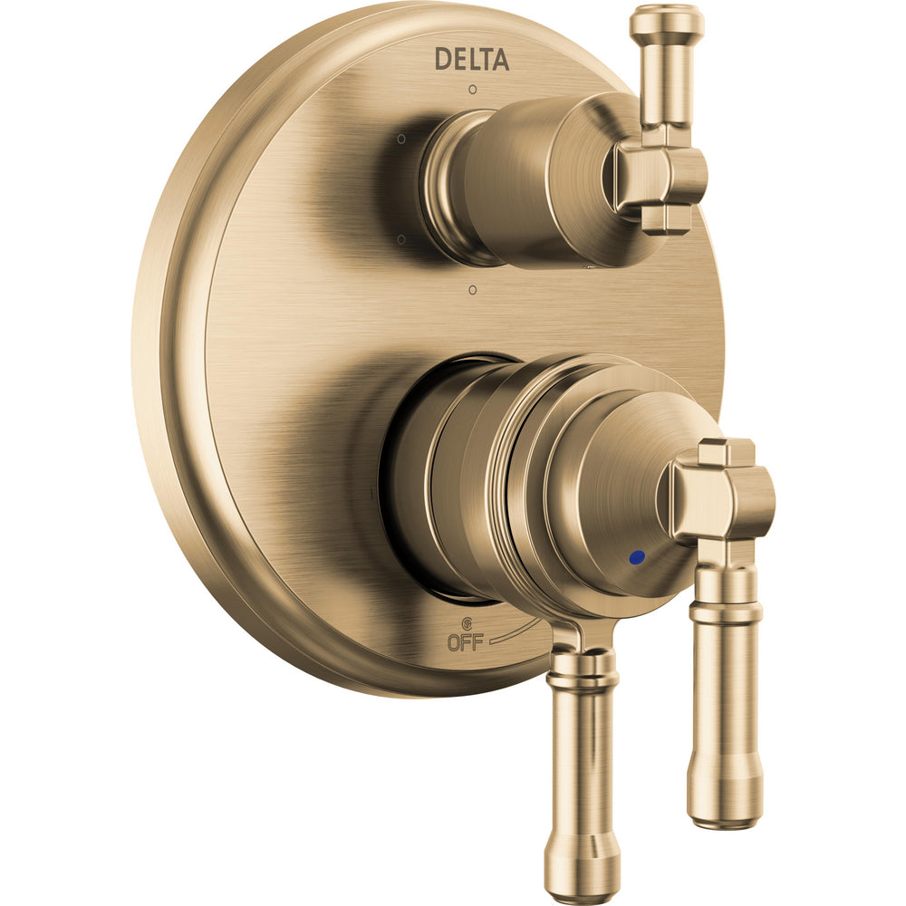 Delta Broderick 17 Series Integrated Diverter Trim 6-Se - Champagne Bronze