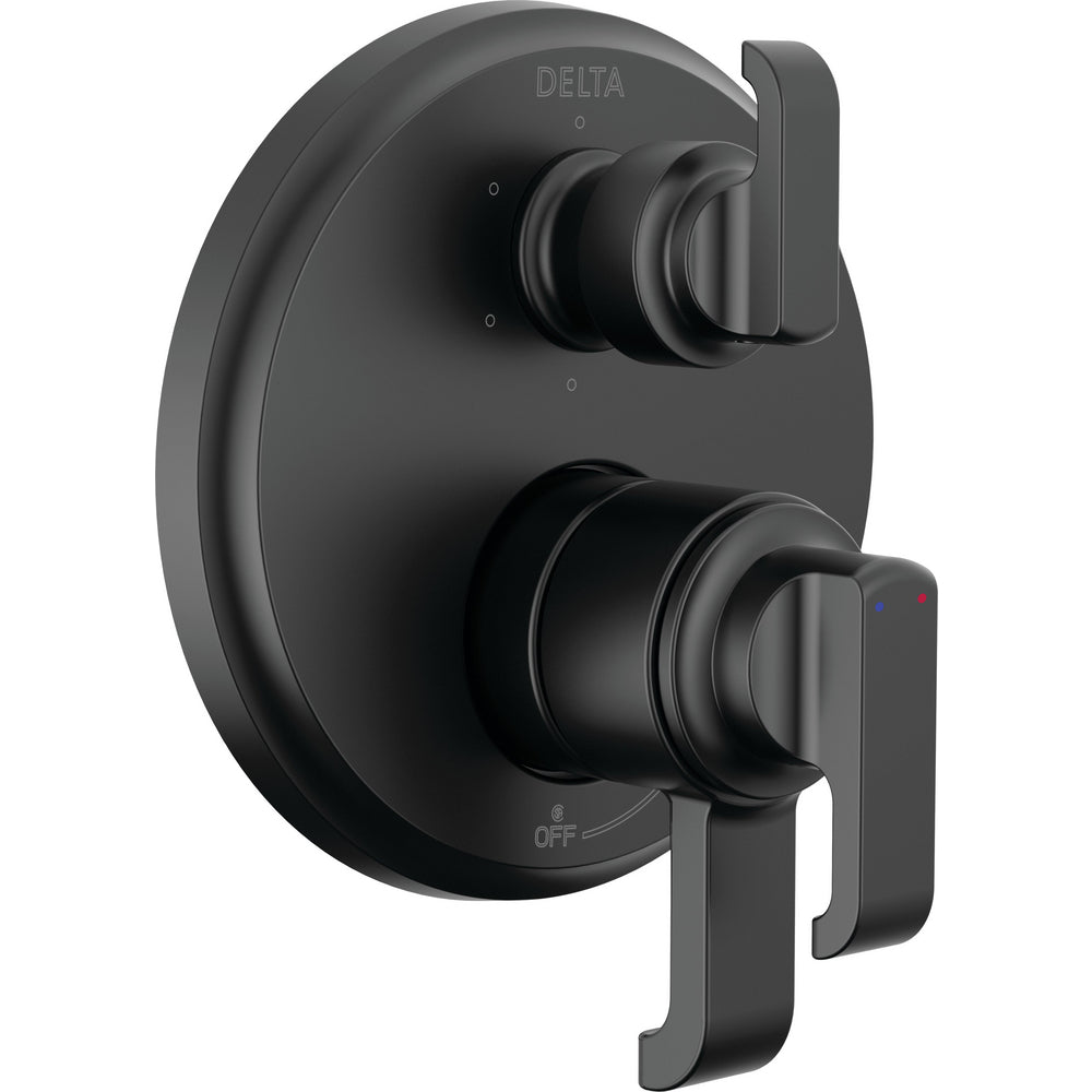 Delta Tetra 17 Series Integrated Diverter Trim 6-Set - Matte Black