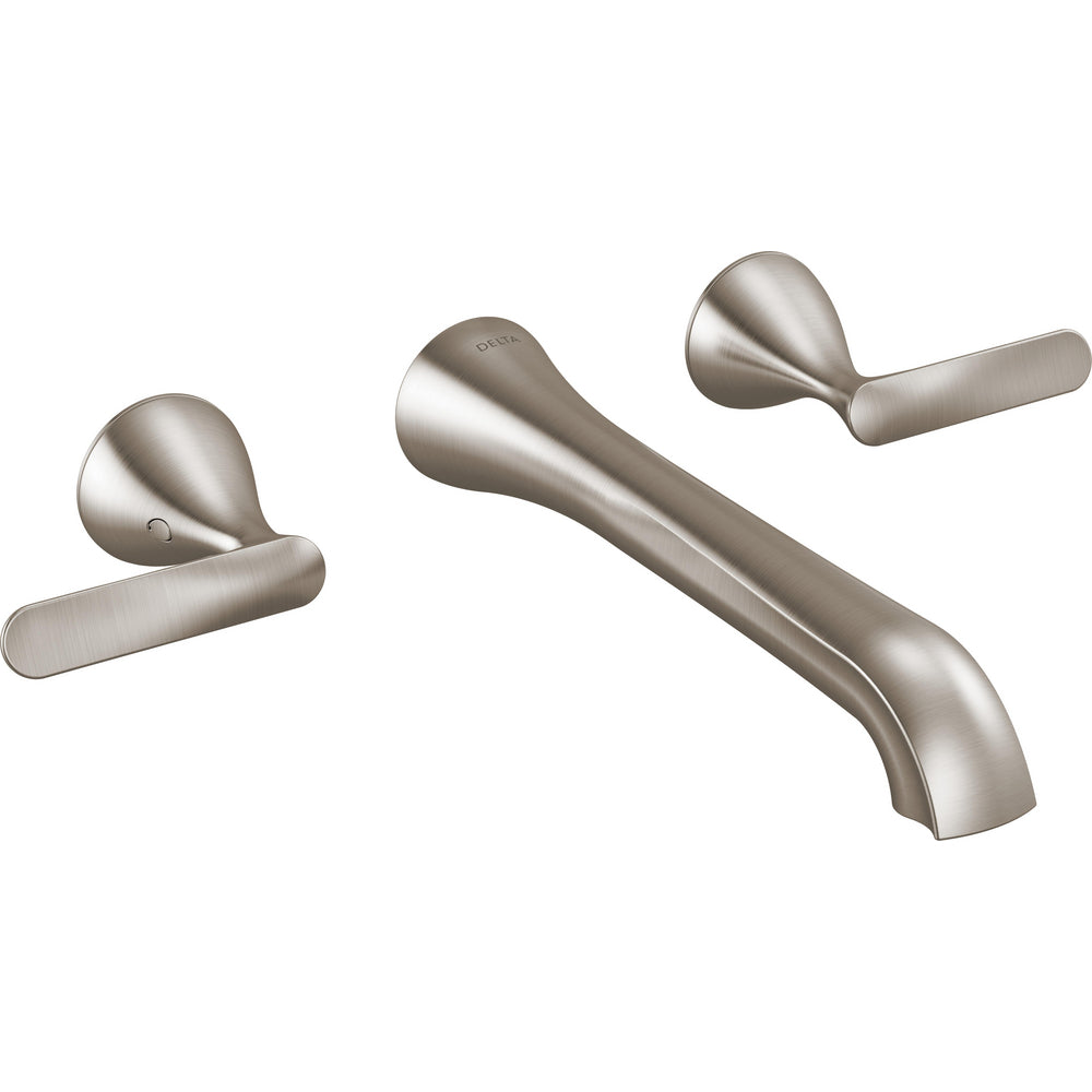 Delta Bonacci Two Handle Wall Mount Bathroom Faucet - Stainless Steel