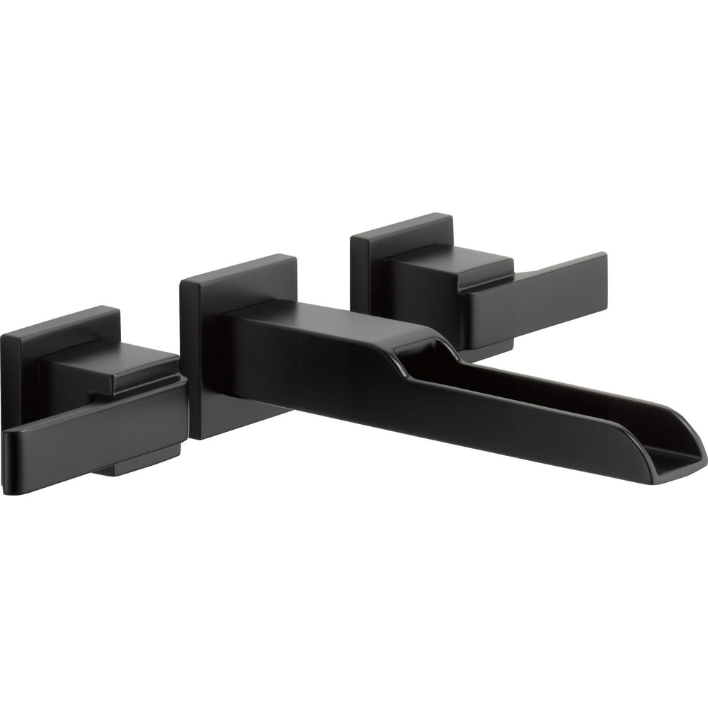 Delta Ara Wall-Mount Bathroom Faucet - Matte Black