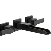 Delta Ara Wall-Mount Bathroom Faucet - Matte Black