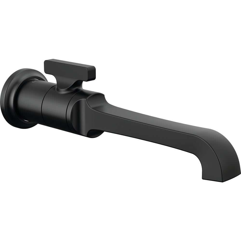 Delta Tetra Single Handle Wall Mount Bathroom Faucet - Matte Black