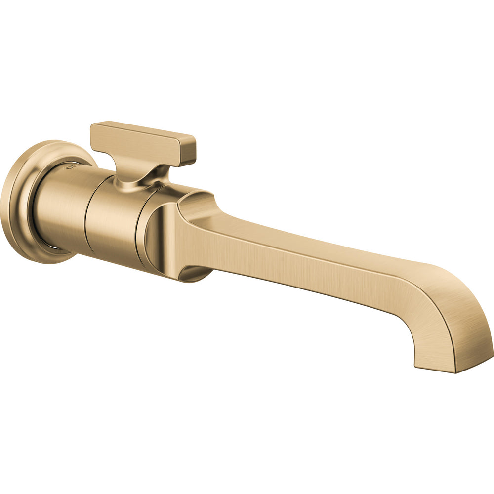 Delta Tetra Single Handle Wall Mount Bathroom Faucet - Champagne Bronze