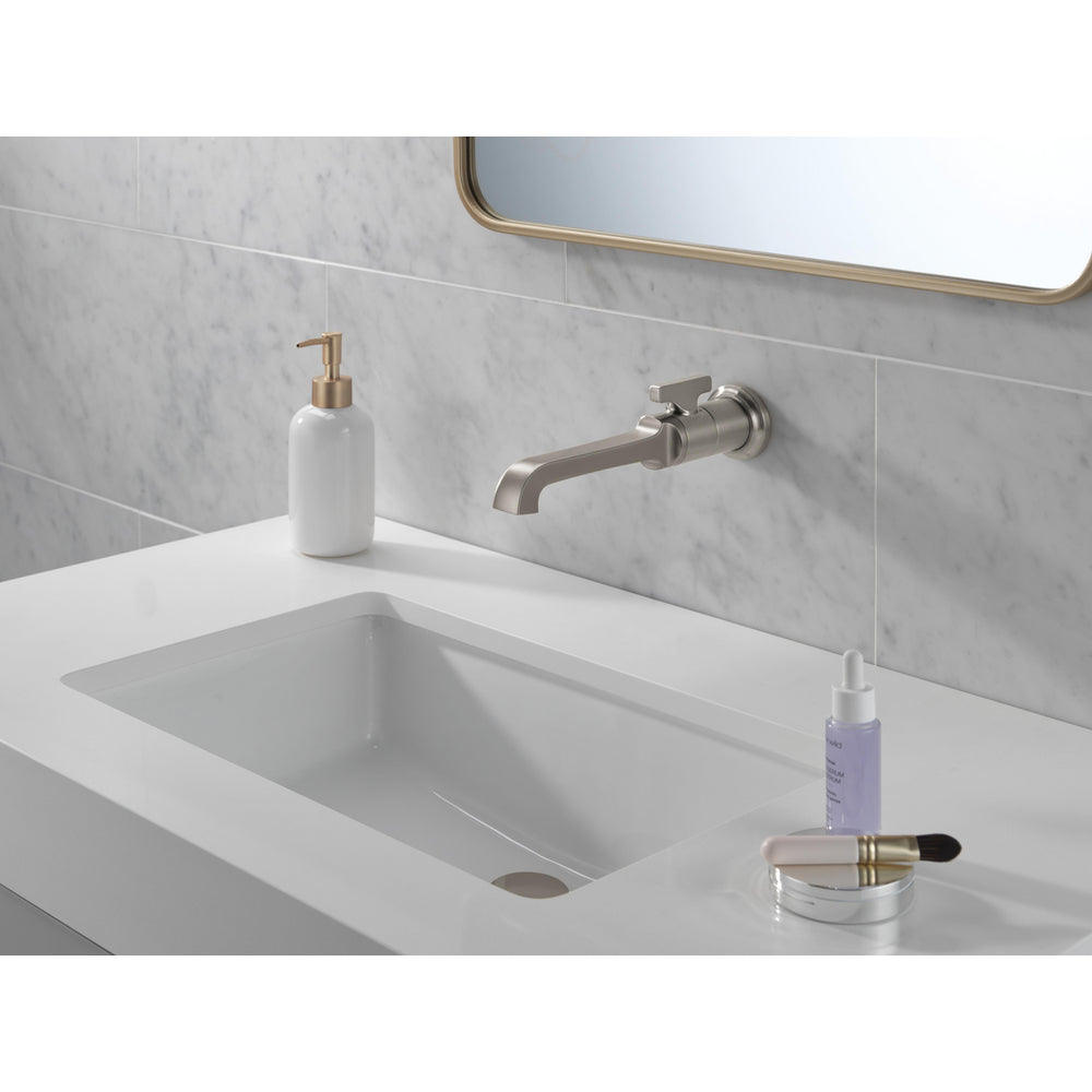 Delta Tetra Single Handle Wall Mount Bathroom Faucet - Stainless