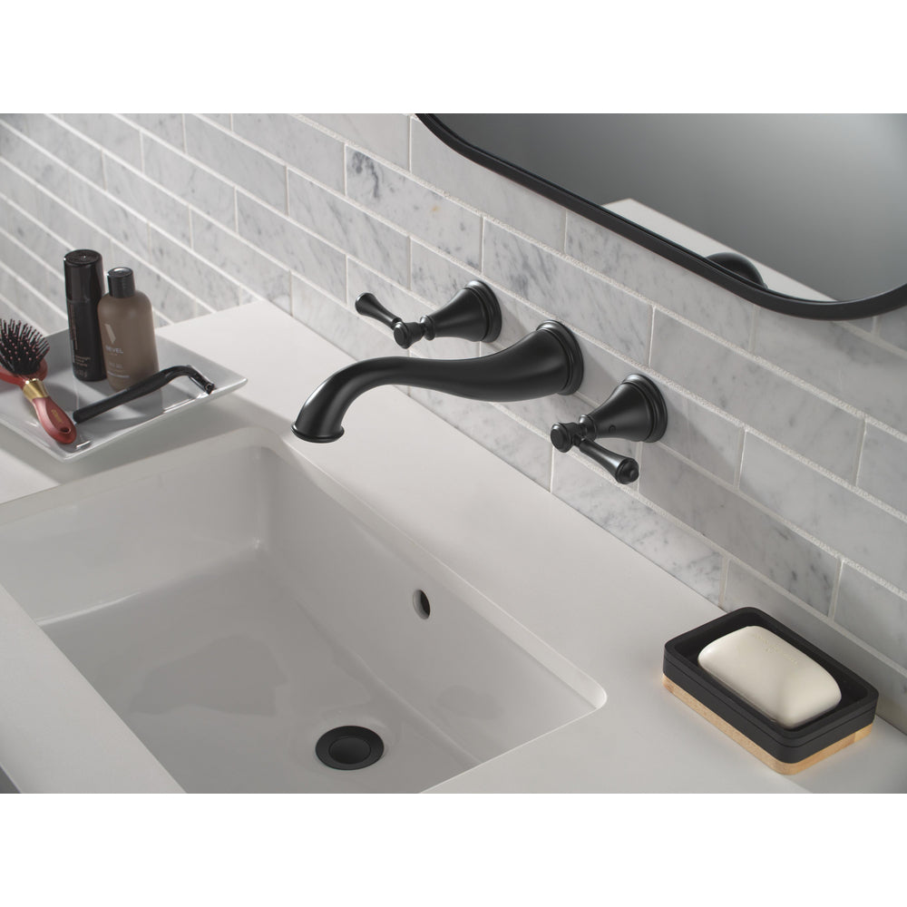 Delta Cassidy Two Handle Wall Mount Lavatory Faucet Trim