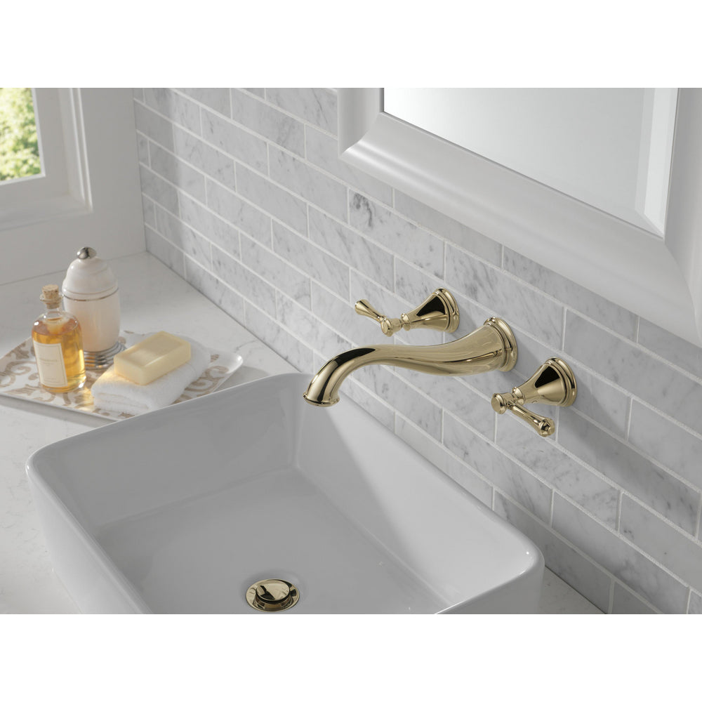 Delta Cassidy Two Handle Wall Mount Lavatory Faucet Trim