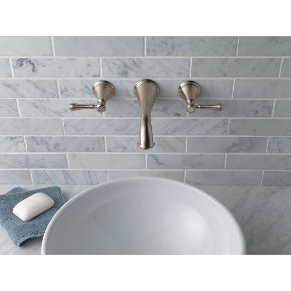 Delta Cassidy Two Handle Wall Mount Lavatory Faucet Trim