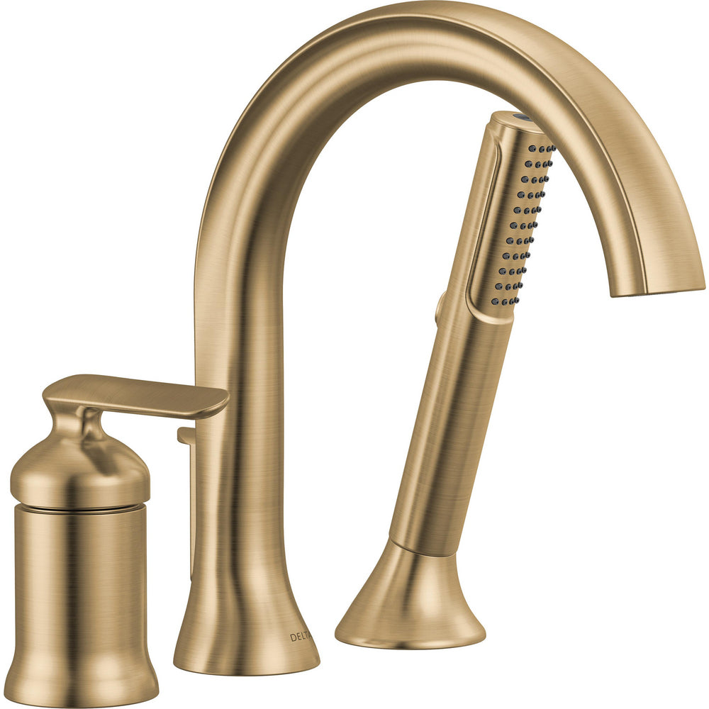 Delta Bonacci Three Hole Roman Tub Trim with Hand Shower - Champagne Bronze