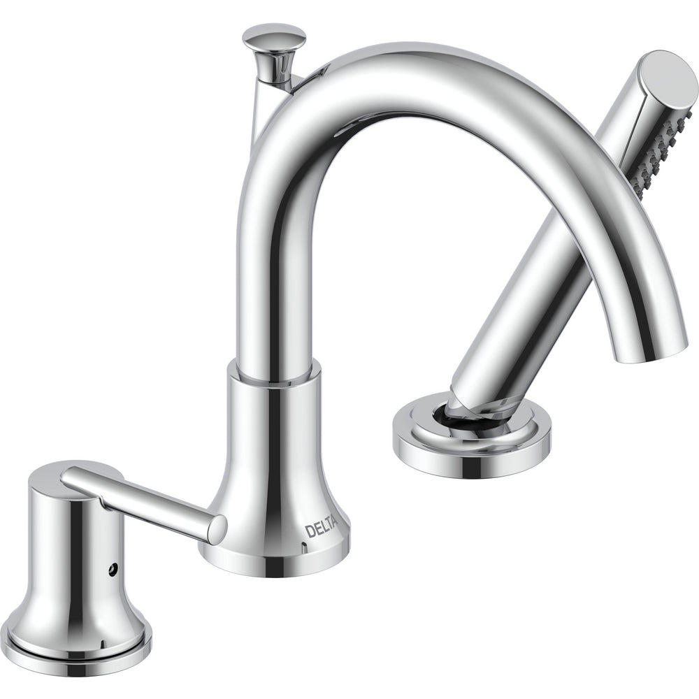 Delta 3 Hole Trinsic Roman Tub With Handshower - Chrome