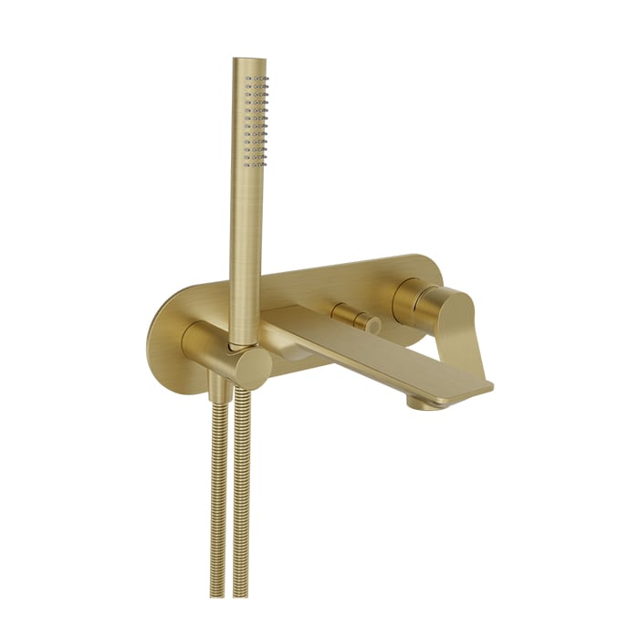 Baril PROFILE B46 Trim Only for Wall-Mounted Tub Faucet with Hand Shower T46-2003-00 in Satin Brass