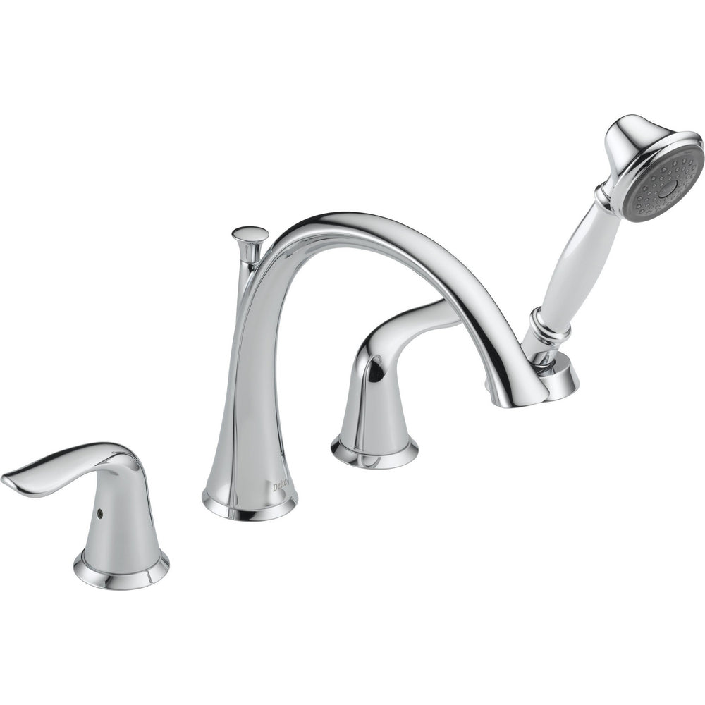 Delta Lahara Two Handle Roman Tub Faucet Trim With Hs - Chrome