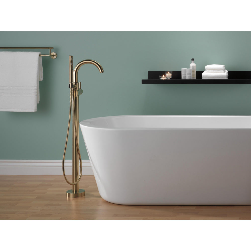 Delta Trinsic Single Handle Floor Mount Tub Filler Trim