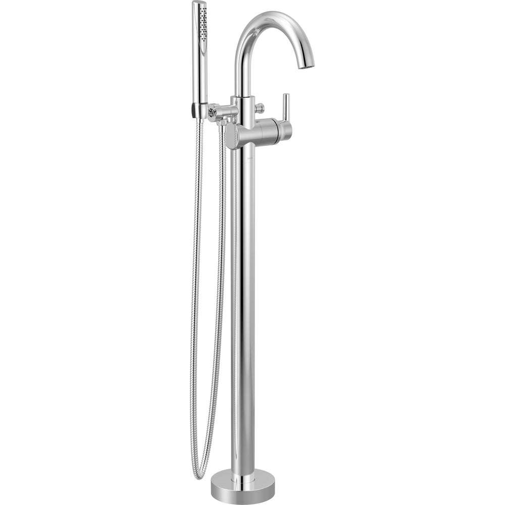 Delta Trinsic Single Handle Floor Mount Tub Filler Trim - Chrome