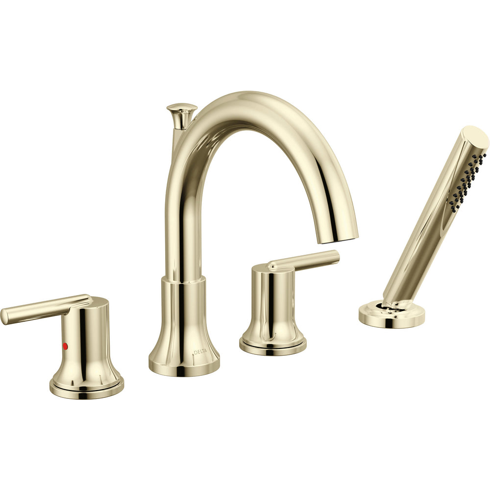 Delta Trinsic Roman Tub With Hand Shower Trim - Polished Nickel