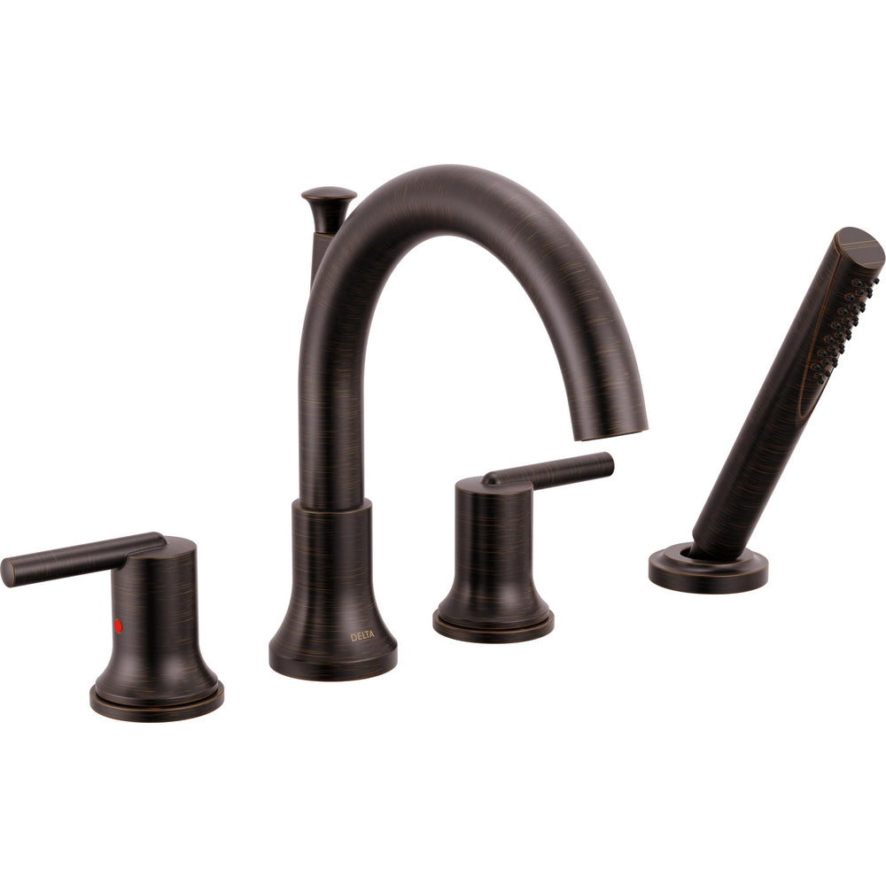 Delta Trinsic Roman Tub With Hand Shower Trim - Venetian Bronze
