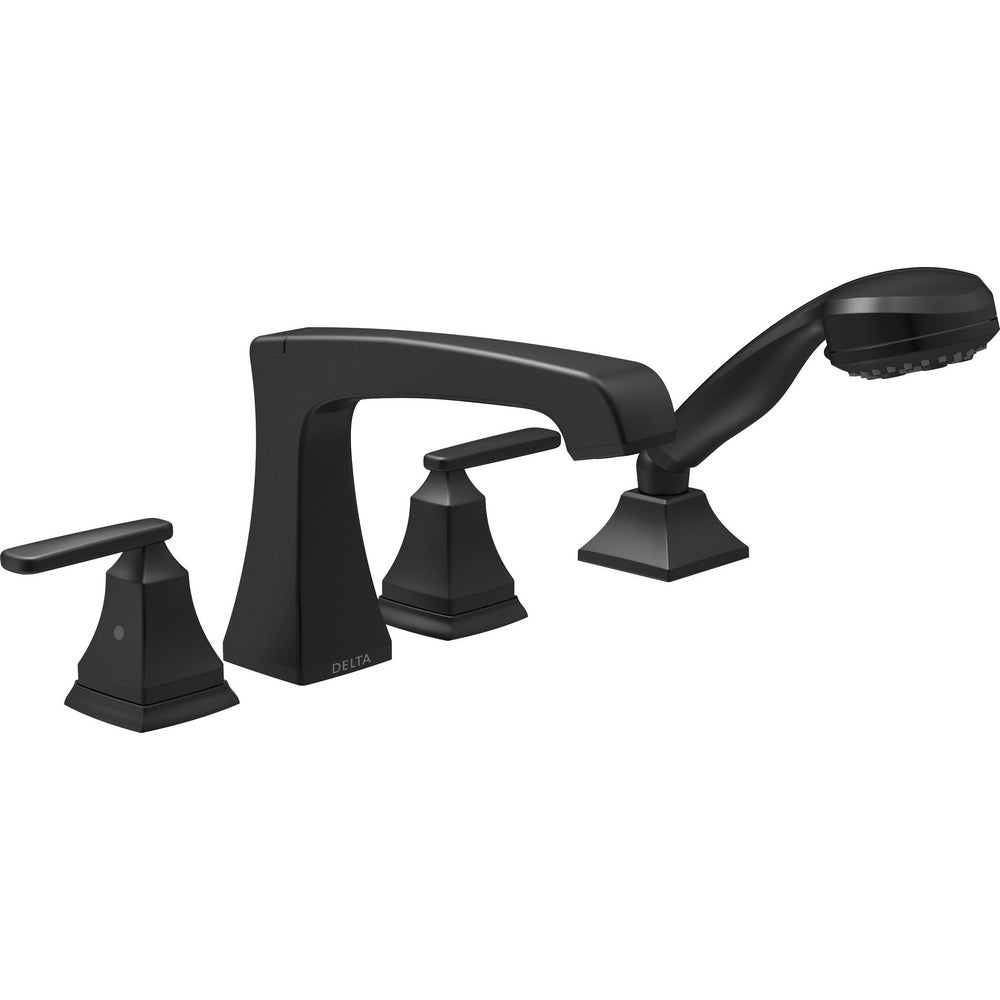 Delta ASHLYN Roman Tub with Hand Shower Trim - Matte Black