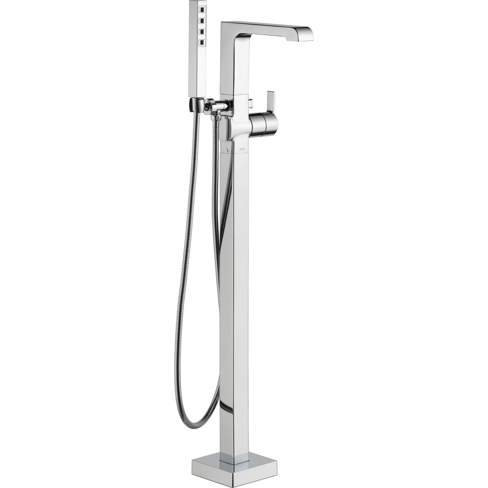 Delta Ara Floor Mount Tub Filler With Handshower T4767-FL - Chrome
