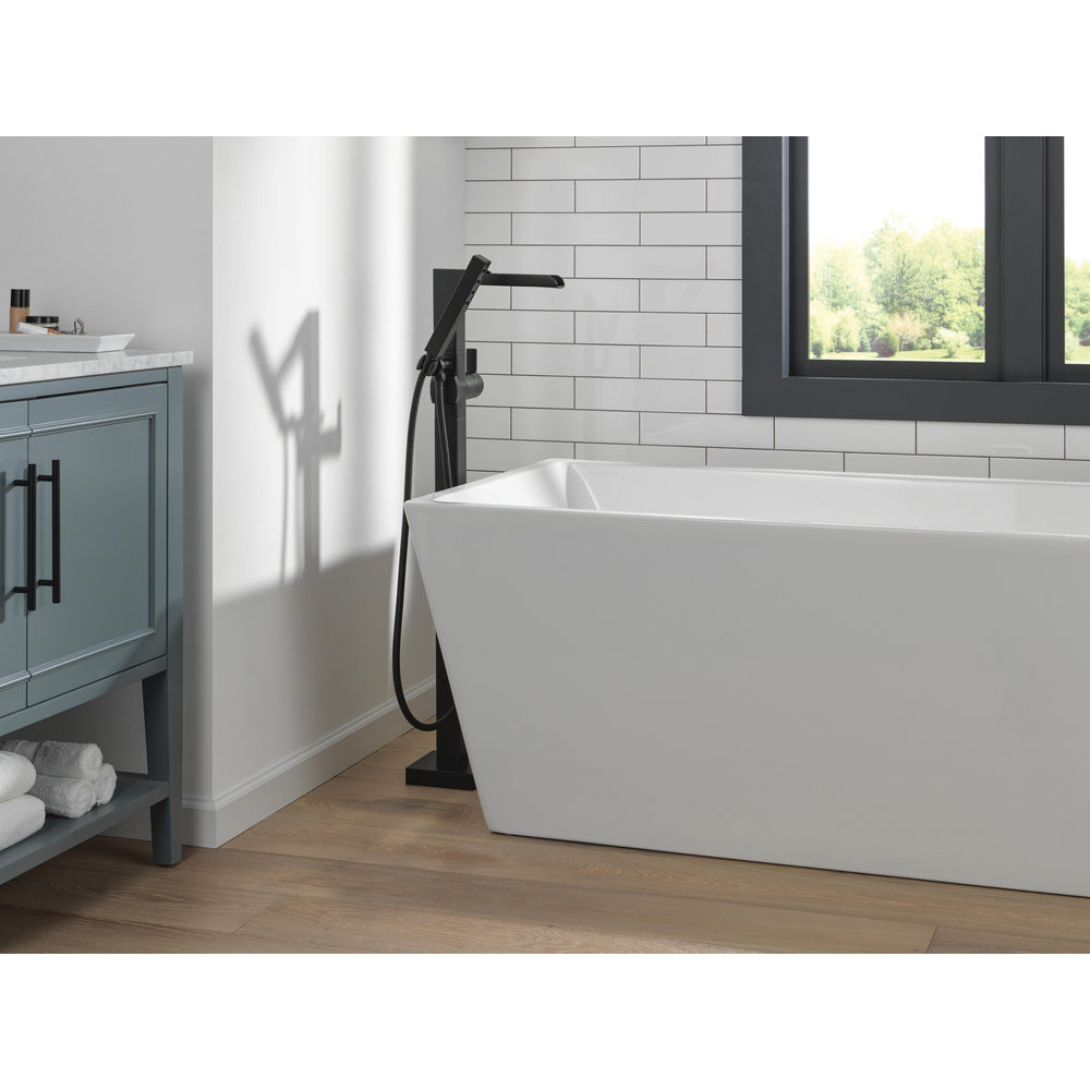 Delta Ara Floor Mount Tub Filler With Handshower - Matte Black