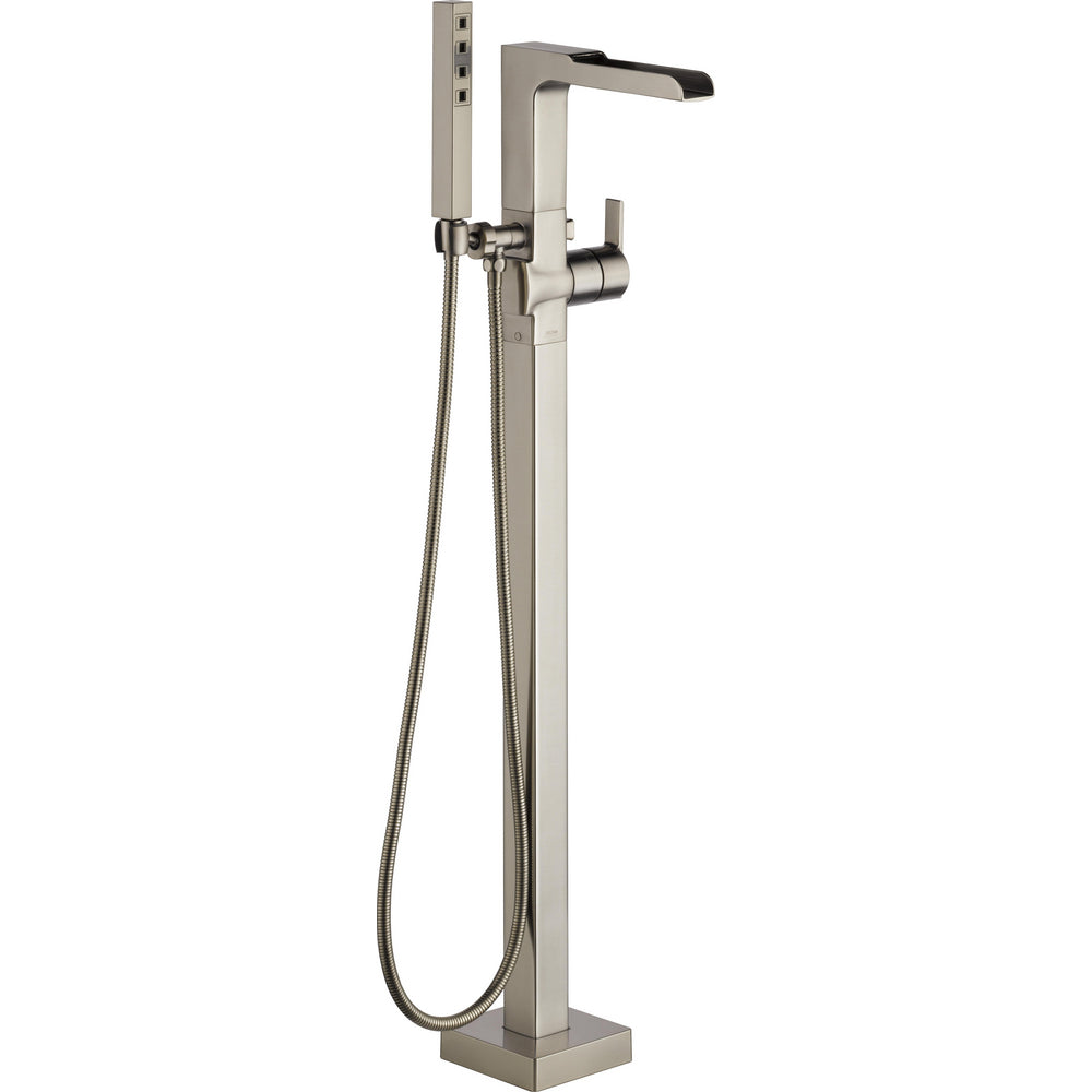 Delta Ara Floor Mount Tub Filler With Handshower - Stainless