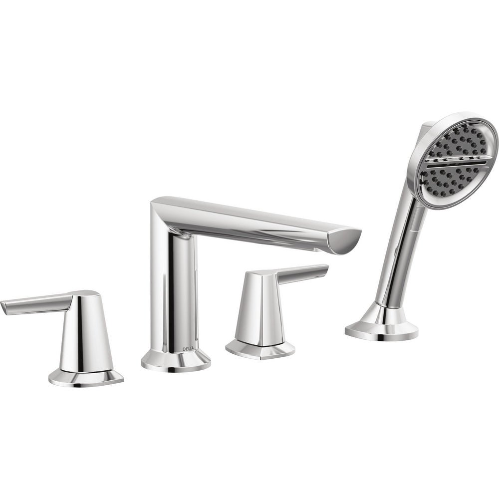 Delta Galeon 4-Hole Roman Tub Trim With Hand Shower - Chrome