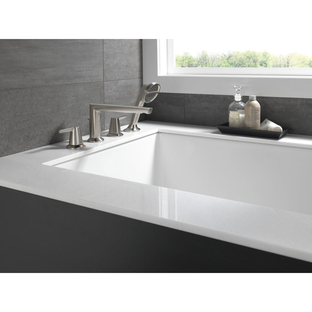 Delta Galeon 4-Hole Roman Tub Trim With Hand Shower - Stainless