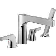 Delta Zura 4-Hole Roman Tub With Handshower Trim - Chrome