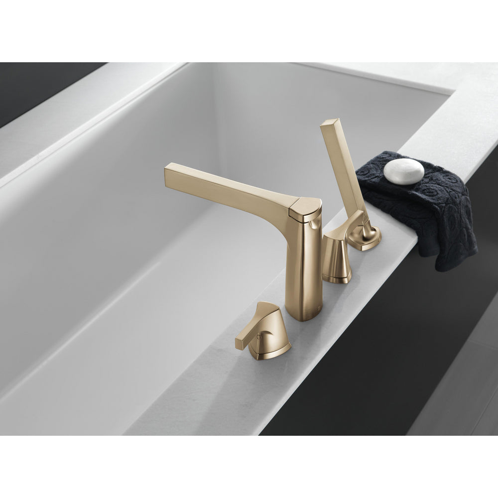 Delta Zura 4-Hole Roman Tub With Handshower Trim - Champagne Bronze