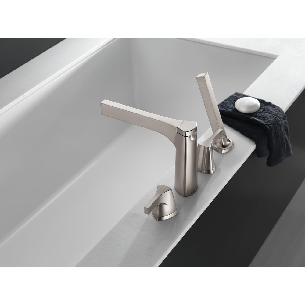 Delta Zura 4-Hole Roman Tub With Handshower Trim - Stainless