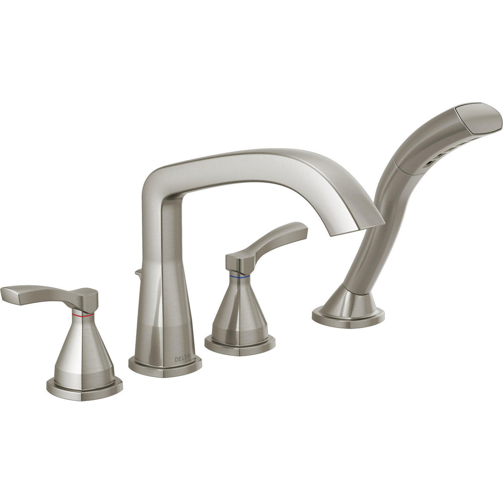 Delta Stryke Four Hole Roman Tub Trim - Stainless Steel