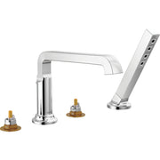 Delta Tetra Roman Tub Trim with Hand Shower - Chrome