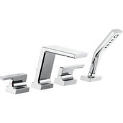 Delta Pivotal 4 Hole Roman Tub Faucet Shower 2L - Chrome