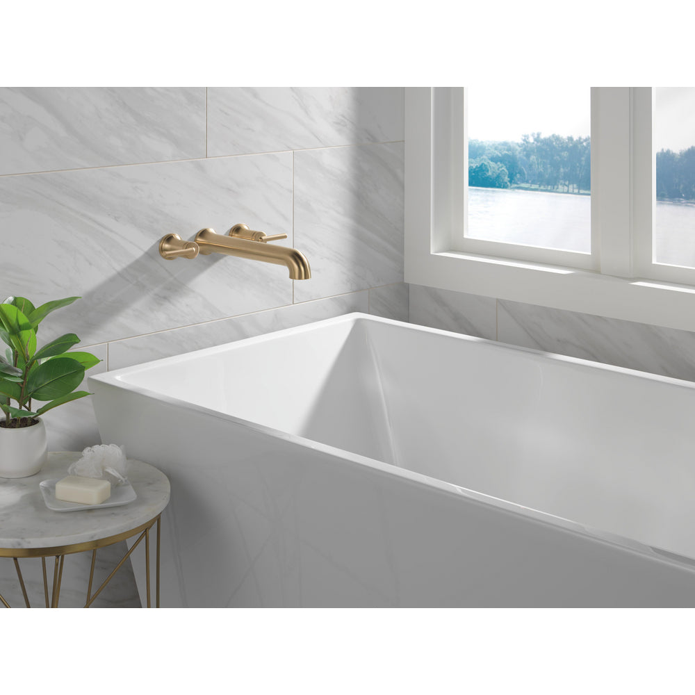 Delta Trinsic Wall Mounted Tub Filler Rim 2L - Champagne Bronze