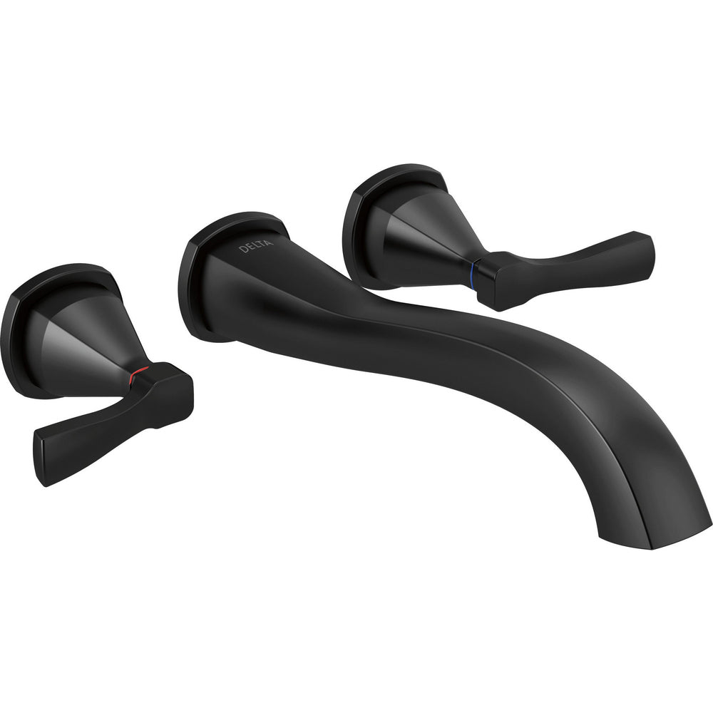 Delta Stryke Wall Mounted Tub Filler - Matte Black