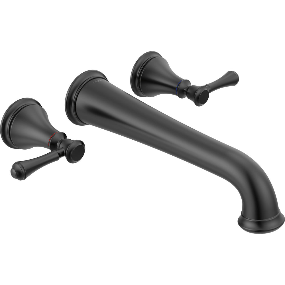 Delta Cassidy Wall Mount Tub Filler Faucet Trim 2L - Matte Black