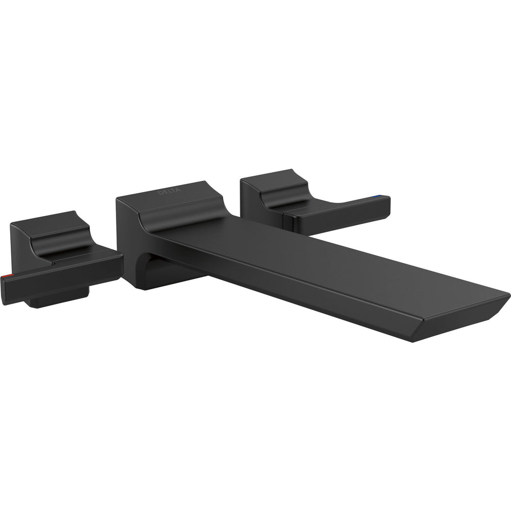 Delta Pivotal Two Handle Wall Mounted Tub Filler - Matte Black