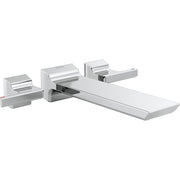 Delta Pivotal Two Handle Wall Mounted Tub Filler - Chrome