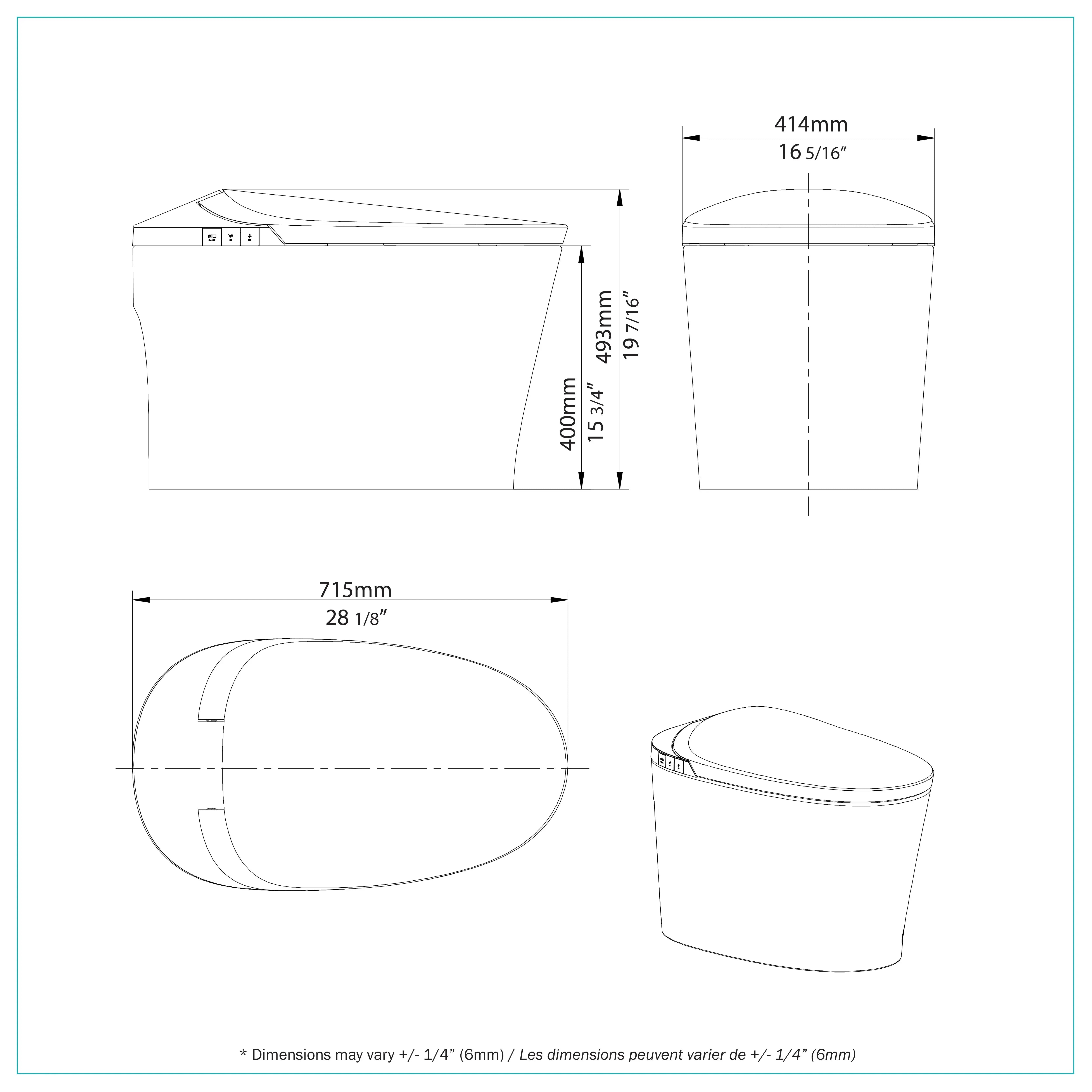 T6-ST-WHT Katrina Smart Toilet - Plumbing Market
