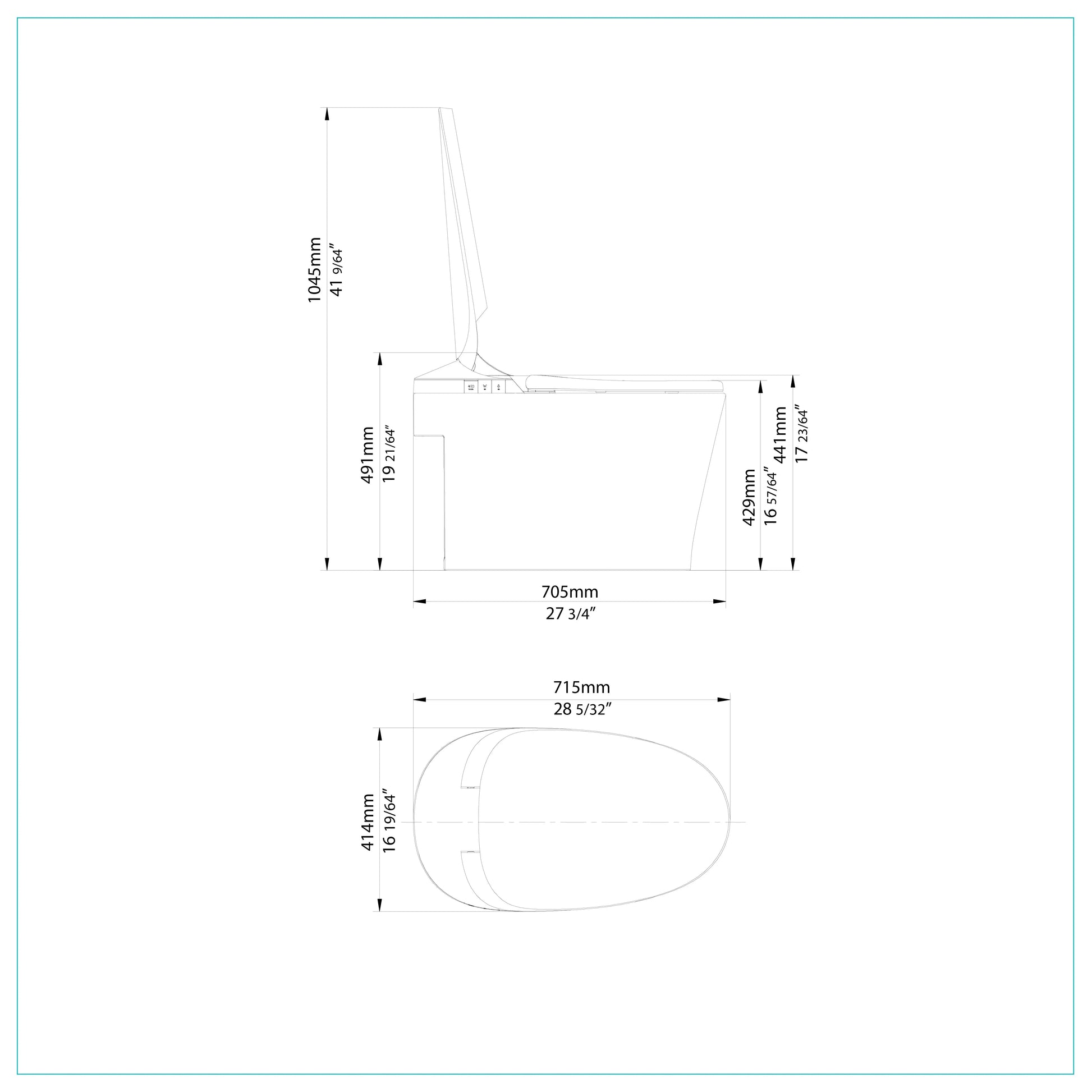 T6-ST-WHT Katrina Smart Toilet - Plumbing Market