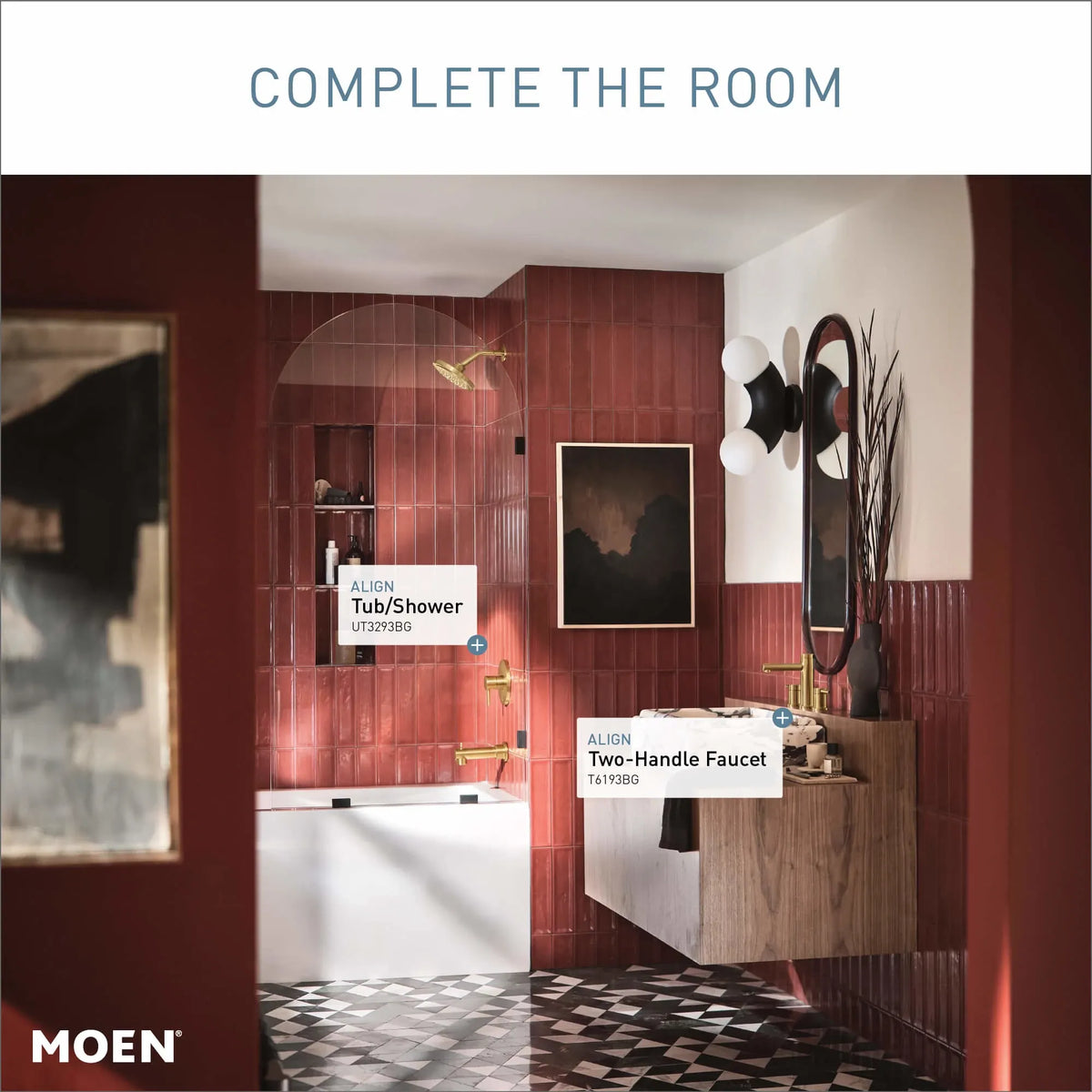 Moen Align M-CORE 3-Series Tub/Shower UT3293 in Brushed Gold (UT3293BG) - view 4