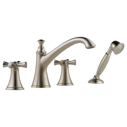 Brizo Roman Tub Trim with Hand Shower - Less Handles T67405-BNLHP - Plumbing Market
