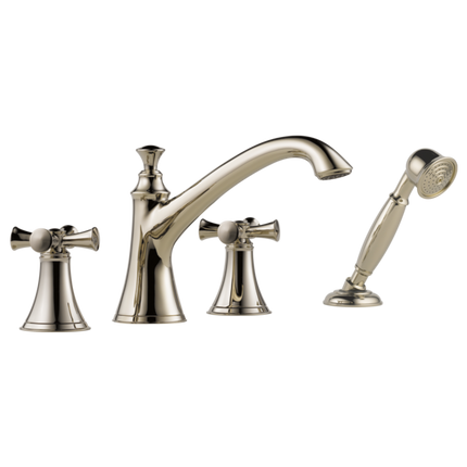 Brizo Roman Tub Trim with Hand Shower - Less Handles T67405-PNLHP - Plumbing Market