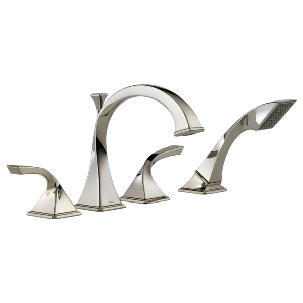 Brizo Roman Tub Faucet with Hand Shower T67430-PN - Plumbing Market
