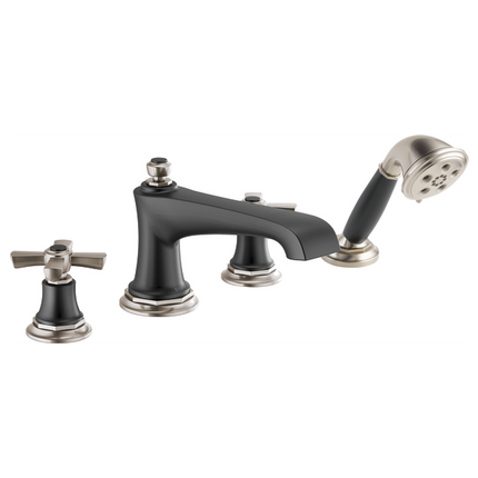 Brizo Roman Tub Faucet with Handshower - Less Handles T67460-NKBLLHP - Plumbing Market