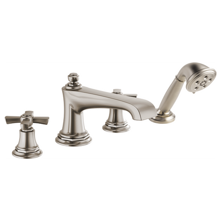 Brizo Roman Tub Faucet with Handshower - Less Handles T67460-NKLHP - Plumbing Market