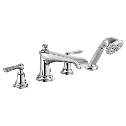 Brizo Roman Tub Faucet with Handshower - Less Handles T67460-PCLHP - Plumbing Market