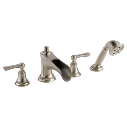 Brizo Roman Tub Trim with Hand Shower - Less Handles T67461-NKLHP - Plumbing Market