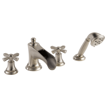 Brizo Roman Tub Trim with Hand Shower - Less Handles T67461-NKLHP - Plumbing Market