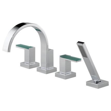 Brizo Roman Tub Faucet with Hand Shower - Less Handles T67480-PCLHP - Plumbing Market